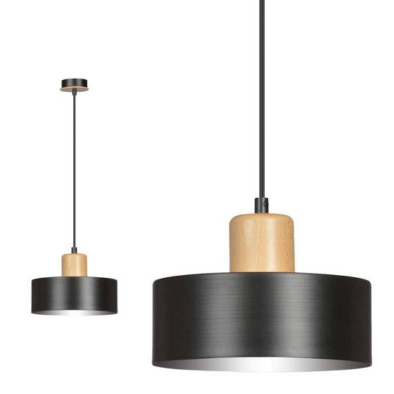 Wisząca lampa TORIN 1 BLACK czarny (1046/1) - Emibig