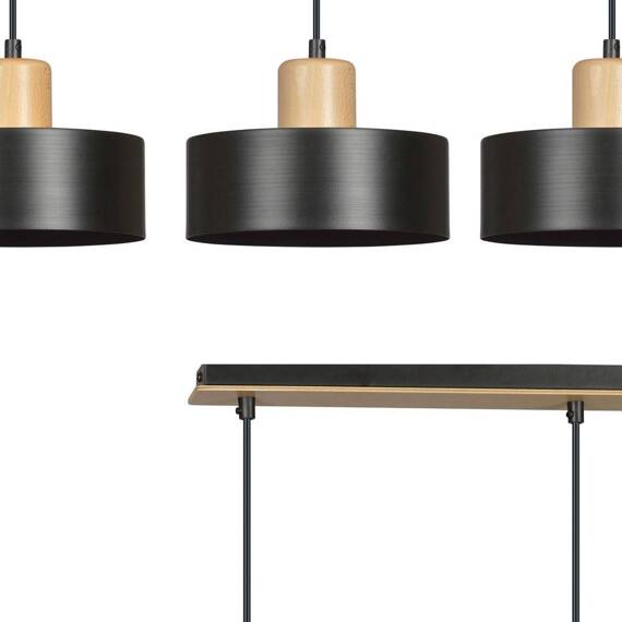 Wisząca lampa TORIN 3 BLACK czarny (1046/3) - Emibig