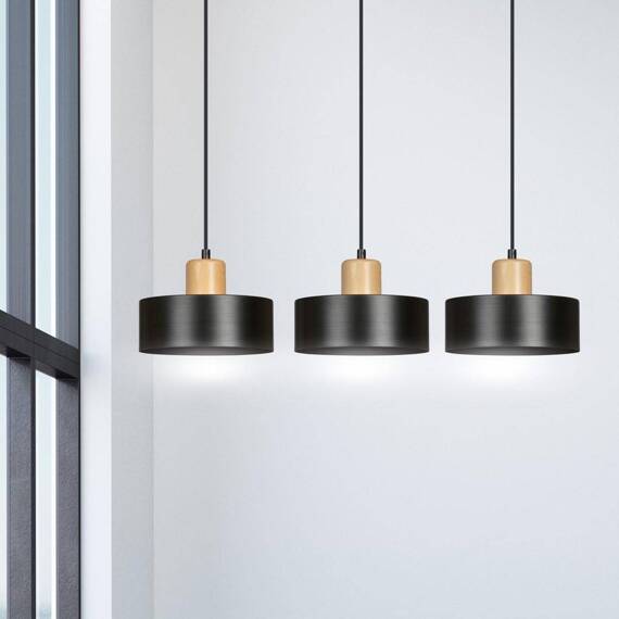 Wisząca lampa TORIN 3 BLACK czarny (1046/3) - Emibig