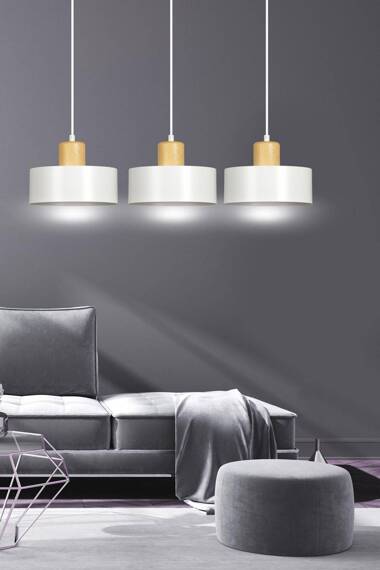 Wisząca lampa TORIN 3 WHITE biały (1047/3) - Emibig