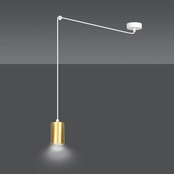 Wisząca lampa TRAKER 1 WH/GOLD biały-Złoty (527/1) - Emibig