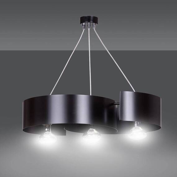 Wisząca lampa VIXON 3 BLACK czarny (284/3) - Emibig