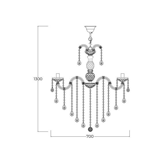 Zuma Line 14004/8-GLD CHATEAU Lampa Kryształowa