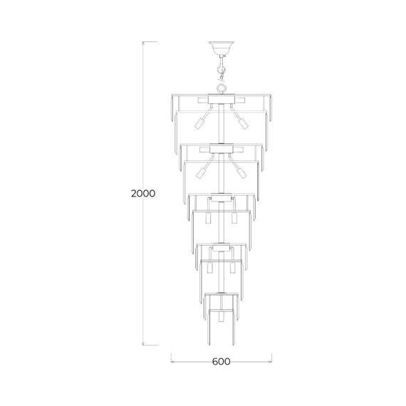 Zuma Line 19002/40-GLD Luxe Lampa Kryształowa