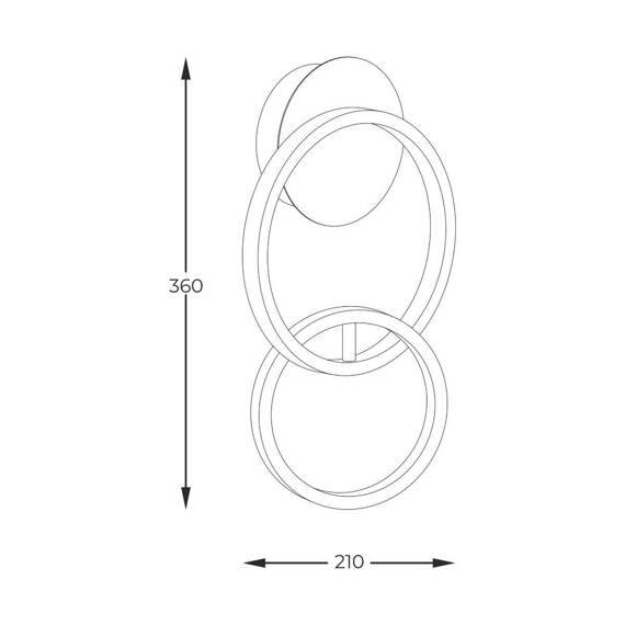 Zuma Line 20002W-GD Rando Lampa ścienna