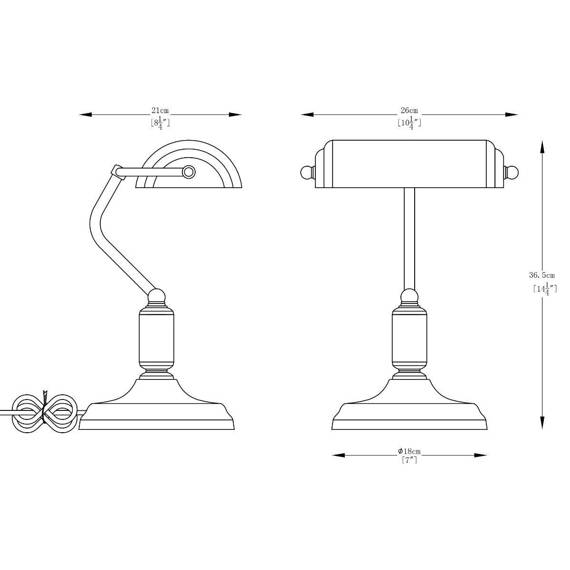 Zuma Line A2048-GLD Lampa Stołowa Roma