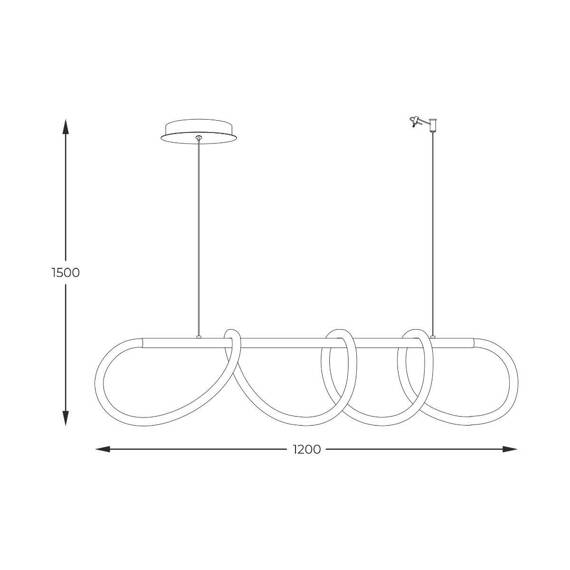 Zuma Line Balbo 20006PM-BK Lampa wisząca