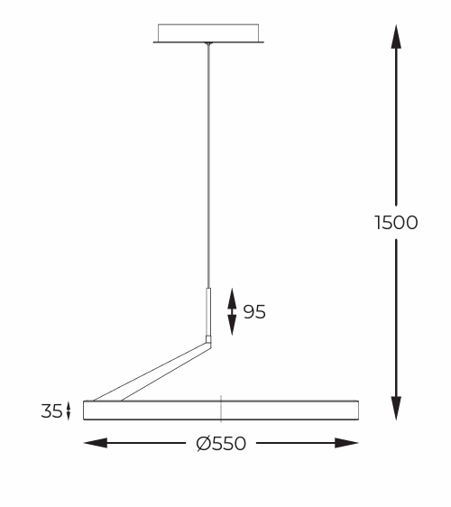 Zuma Line Lampa wisząca Malu MD3689-1M-3BGT 