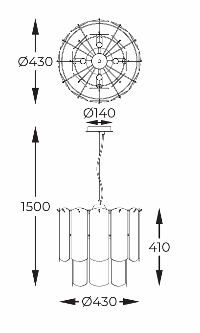 Zuma Line Nira Lampa wisząca MD3523-8M-EGN