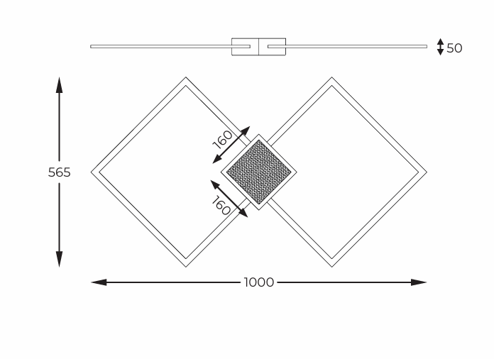 Zuma Line  RLX96474-1D Hex Lampa sufitowa 100cm