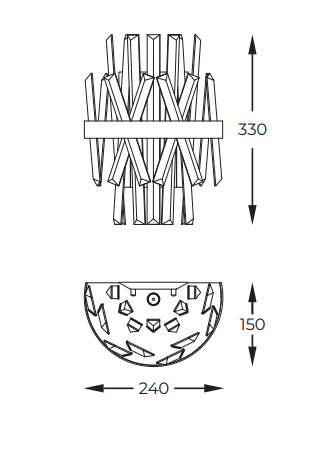 Zuma Line W0567-02D-B57G Lampa ścienna CONSTANTINOPLE 