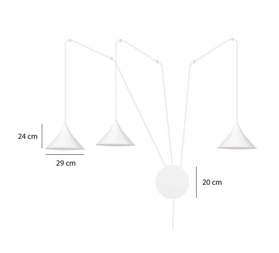 Zwis ABRAMO 3 WHITE biały (159/3) - Emibig