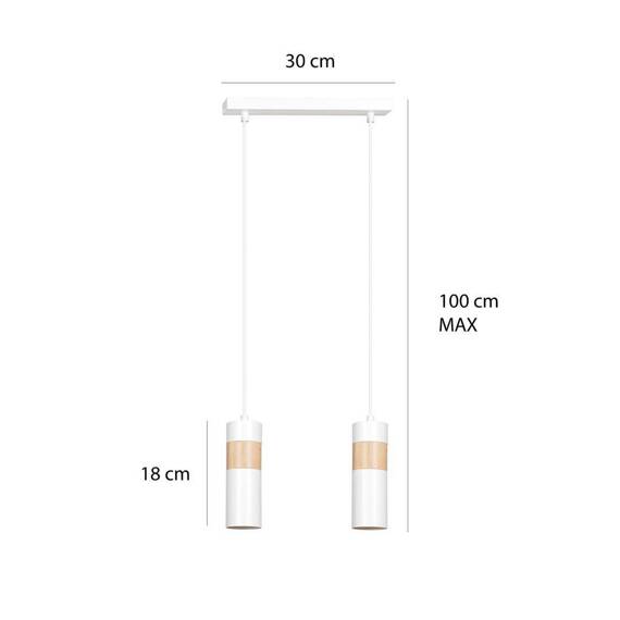 Zwis AKARI 2 WHITE biały (733/2) - Emibig