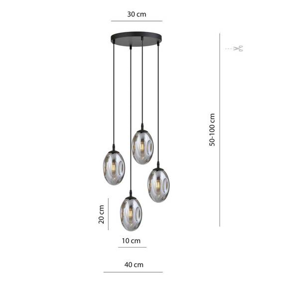 Zwis ASTRAL 4 BL PREMIUM GRAFIT czarny (1266/4PREM) - Emibig