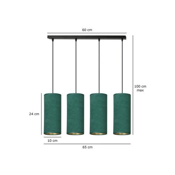 Zwis BENTE 4 BL GREEN czarny (1058/4) - Emibig