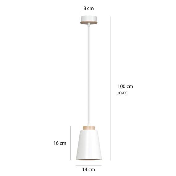 Zwis BOLERO 1 WHITE biały (443/1) - Emibig