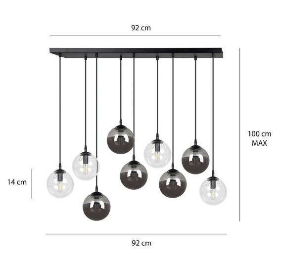 Zwis COSMO 9 BL MIX2 czarny (714/9M2) - Emibig