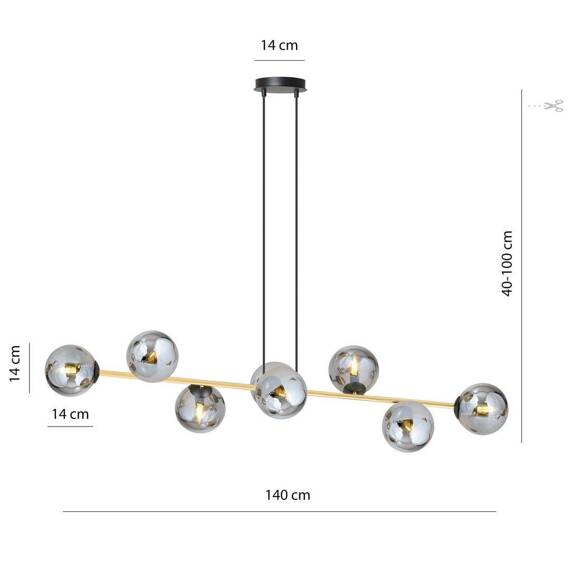 Zwis GRAVITY 8 BL GRAFIT czarny-Złoty (1237/8) - Emibig