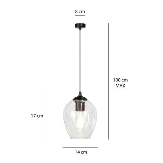 Zwis ISTAR 1 BL TRANSPARENT czarny (679/1) - Emibig