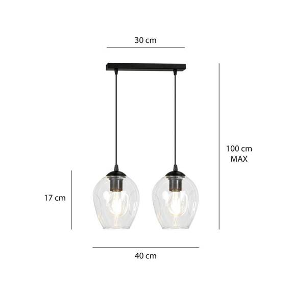 Zwis ISTAR 2 BL TRANSPARENT czarny (679/2) - Emibig