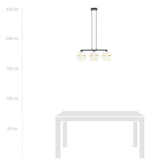 Zwis  MALIA 3 WHITE/GOLD  czarny (1184/3) - Emibig