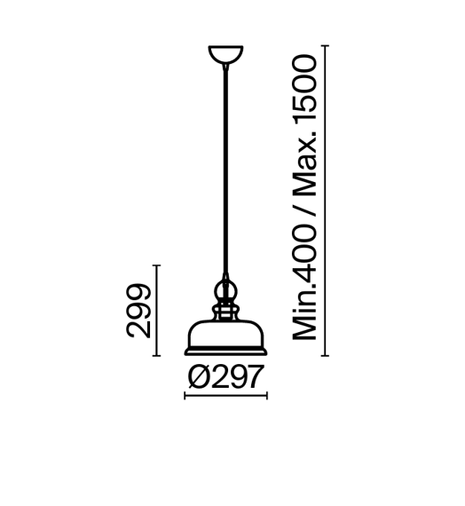 Zwis Maytoni Tone P001PL-01BZ