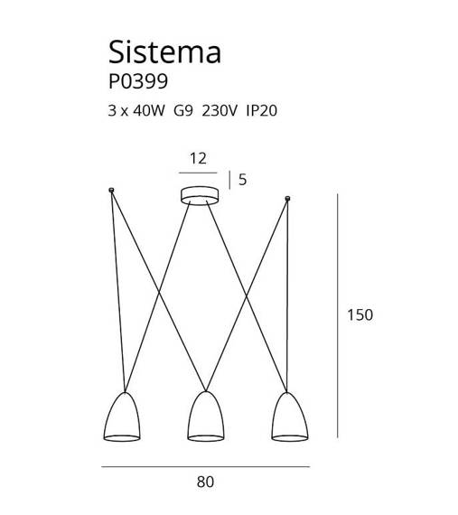 Zwis Nowoczesny Maxlight SISTEMA P0399