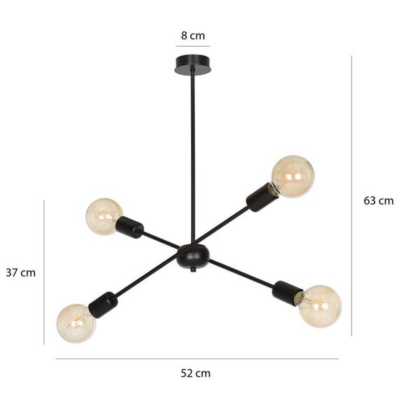 Zwis PROTON 4 BLACK czarny (586/4) - Emibig