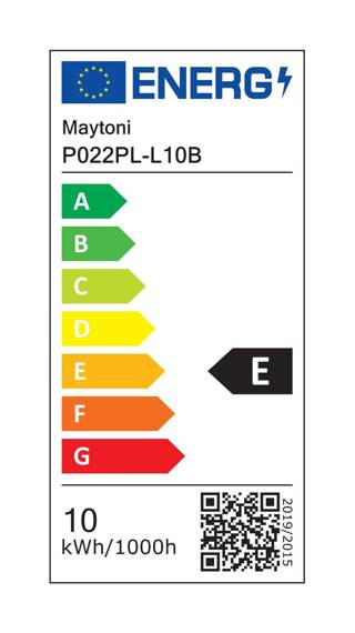 Zwis Ray czarny (P022PL-L10B) - Maytoni