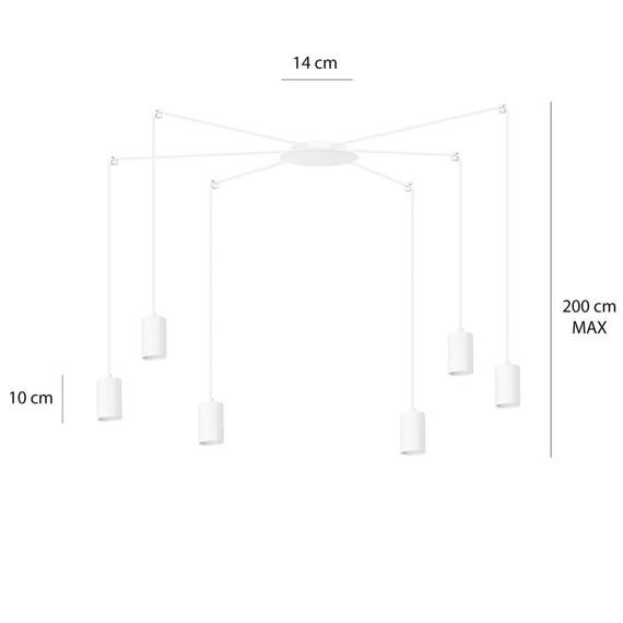 Zwis TRAKER 6 WH/WHITE biały (525/6) - Emibig