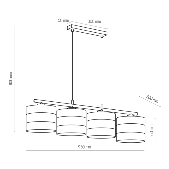 Zwis Tago 3213 TK Lighting  