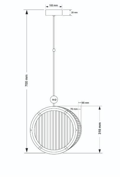 Żyrandol Kutek Lauria LAU-ZW-2(N)240/R