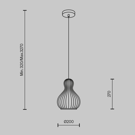 Żyrandol Maytoni Roots MOD192PL-01W 20 cm 