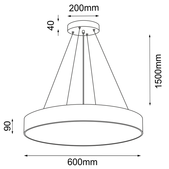 Żyrandol biały 60cm Shilo Sengo 5211