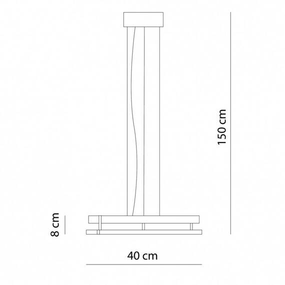 Żyrandol nowoczesny akustyczny 66493 + 66779 Ramko Echo 40cm 