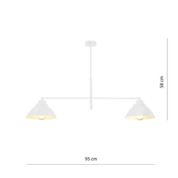 żyrandol MAVERICK 2 WHITE  biały (1212/2) - Emibig