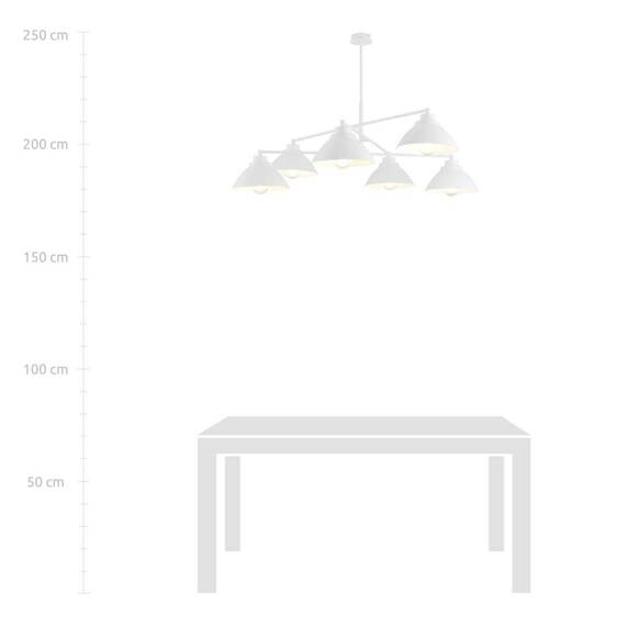 żyrandol MAVERICK 6 WHITE  biały (1212/6) - Emibig