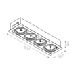 AQform SQUARES 111x4 31314-0000-T8-PH-02 Oprawa Wpuszczana czarna