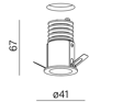 Aqform Wpuszczana lampa biała 37986-M930-FW-00-13 Hollow