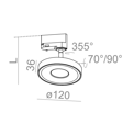 Aquform KARI LED 230V track 16327-M930-F1-00-12