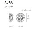 Aura AP Lampa Ścienna Axo Light Herbaciany