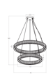 Azzardo Spark Chrom AZ5793 Lampa wisząca Ściemniana 60+80  