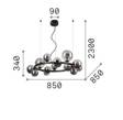 Ideal Lux Perlage SP14 Oprawa wisząca 271385