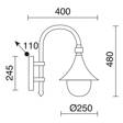 Kinkiet zewnętrzny Novolux Trom 332B-G05X1A-01