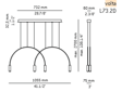 Lampa Wisząca Estiluz Volta L73.2D-M