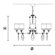 Lampa Wisząca Masiero Olympya RD8