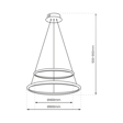 Lampa Wisząca Milagro Rotonda ML7942 Czarna