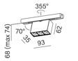 Lampa do szynoprzewodu 16422-M930-WB-00-12 AQForm Rafter points LED microtrack