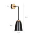 Lampa ścienna BOLERO K1 BLACK czarny (442/K1) - Emibig