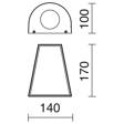 Lampa ścienna zewnętrzna 453A-G21X1A-04 Novolux Alix